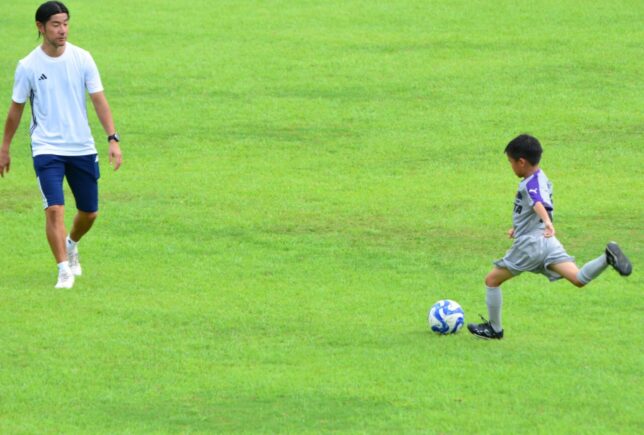 サッカー練習の風景
